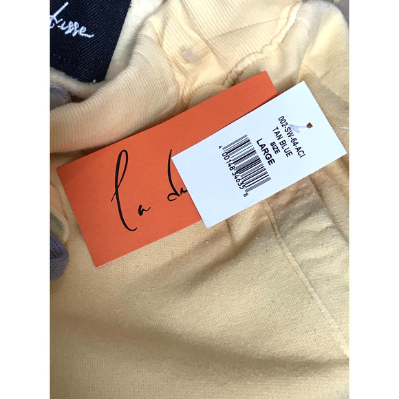 La Detresse Acid Wash Blue and Tan Cotton‎ Jogger - Picture 3 of 4